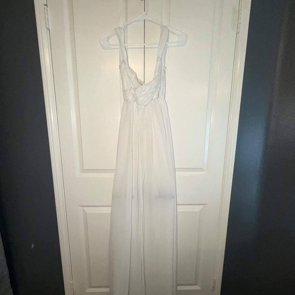 Sheer White Women's Dress
